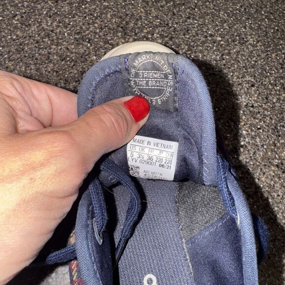 Adidas Nizza RF Platform Plaid Tennis Shoes Womens Size 5 Shoes Wool Red Blue - Picture 5 of 5